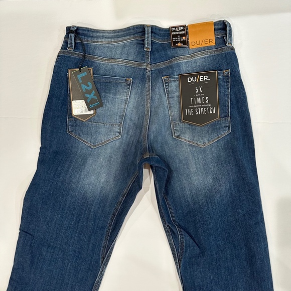 NWT DUER Mens Performance Denim Athletic Straight Fit 32"x32" - Picture 4 of 9